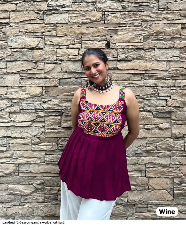 pankhudi-3-0-rayon-gamthi-work-short-kurti-8708